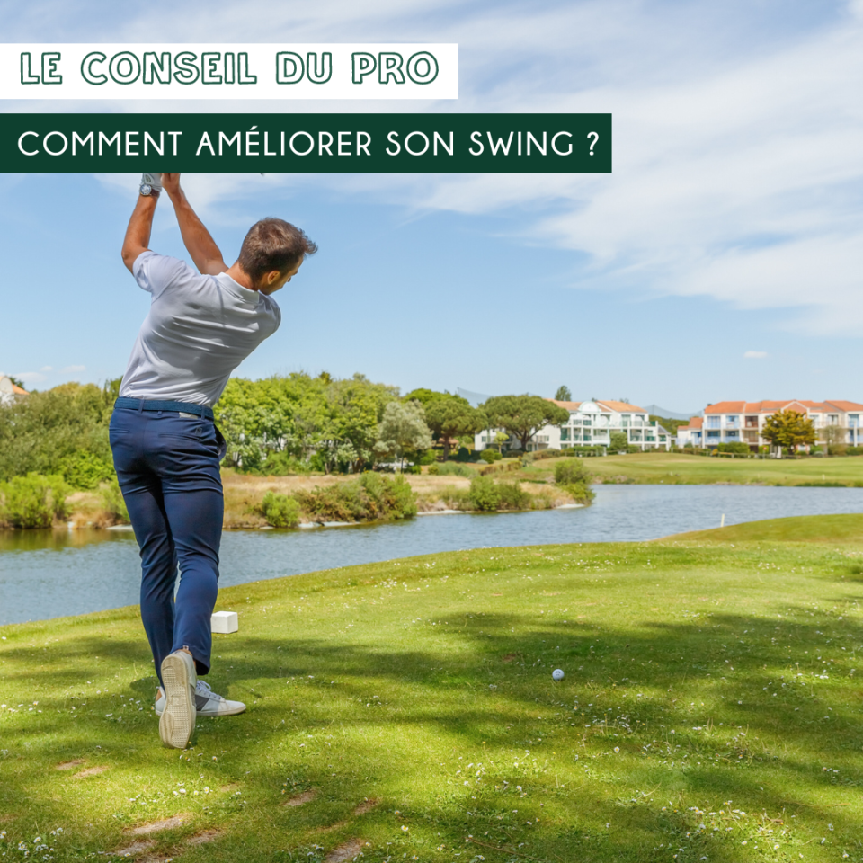 Golfeur swing au Bourgenay Golf Club